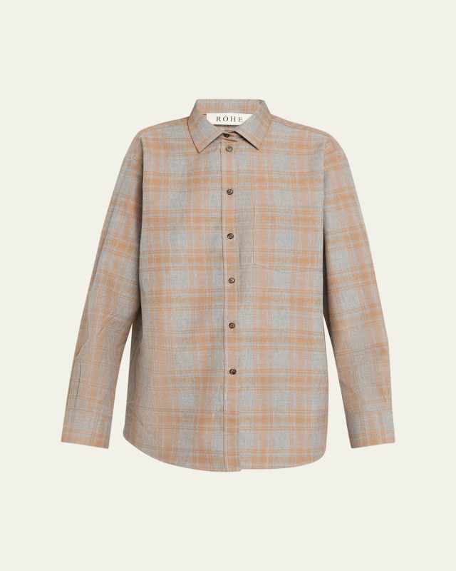 Button-Front Check Shirt